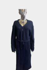 Ladies Long Knitted Belt Cardigan